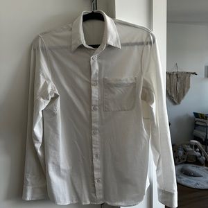 Lululemon commission long sleeve button down shirt. Size S in white.